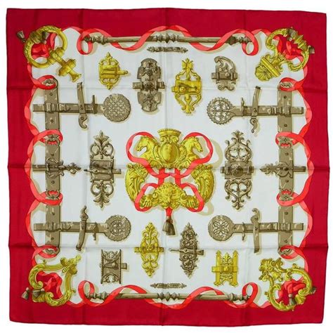 red hermes ferronnerie scarf|Hermes Ferronnerie Scarf .